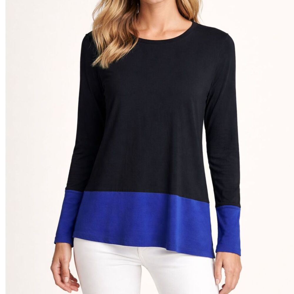 Vince Colorblock Long Sleeve Top Size Small